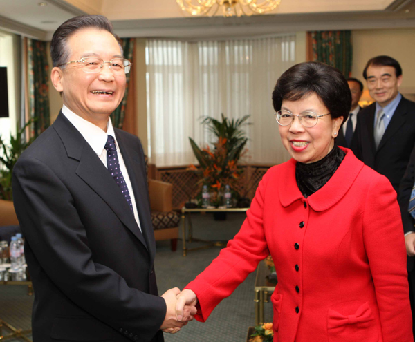 Встреча премьера Госсовета КНР Вэнь Цзябао и гендиректора ВОЗ 