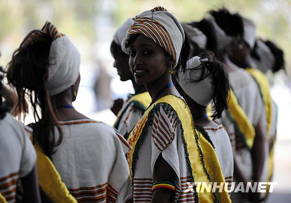 Эфиопские красавицы на саммите Африканского союза 3