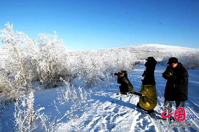 Чарующий снежный пейзаж в горах Баогэда