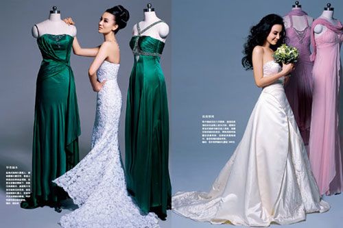 Актриса Сун Цзя демонстрирует свадебные платья 1