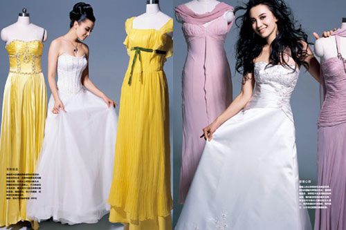 Актриса Сун Цзя демонстрирует свадебные платья 4