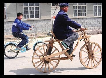Плотницкое мастерство: оригинальный велосипед из дерева