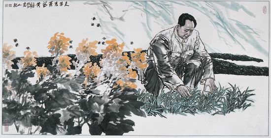 Портреты из серии «Деревенская жизнь Мао Цзэдуна» художника Ли Жэньи2