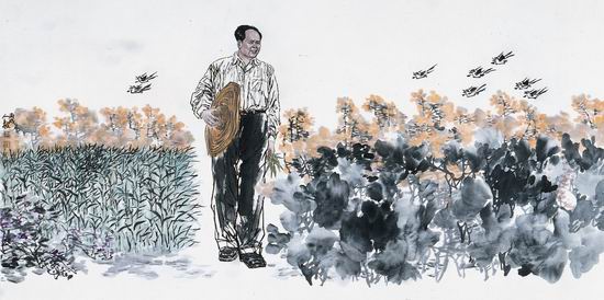 Портреты из серии «Деревенская жизнь Мао Цзэдуна» художника Ли Жэньи9