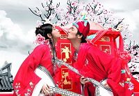 Оригинальные свадебные фотографии в традиционном китайском стиле