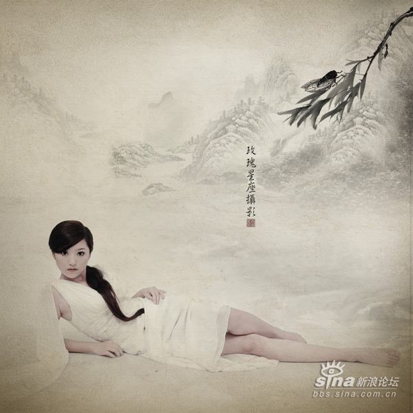 Оригинальные свадебные фотографии с элементами традиционной китайской живописи «Гохуа»5