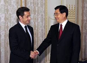 Председатель КНР Ху Цзиньтао провел встречу с президентом Франции Николя Саркози