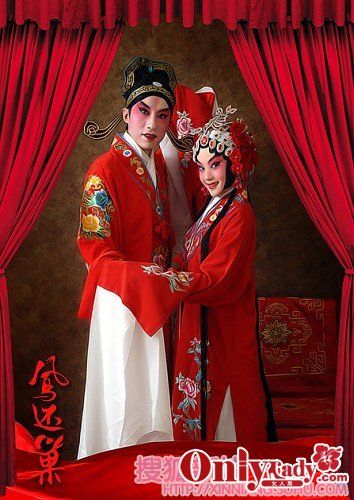 Оригинальные свадебные фотографии в стиле Пекинской оперы 