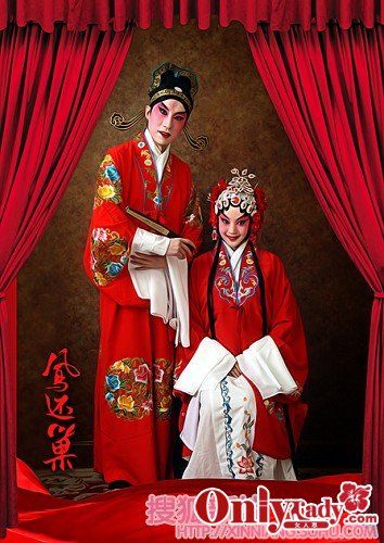 Оригинальные свадебные фотографии в стиле Пекинской оперы 