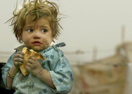 Несчастные дети, пострадавшие от войн 