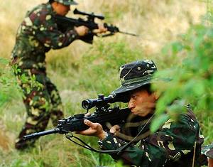 Коллективное обучение снайперов в гарнизоне города Ляньюньган