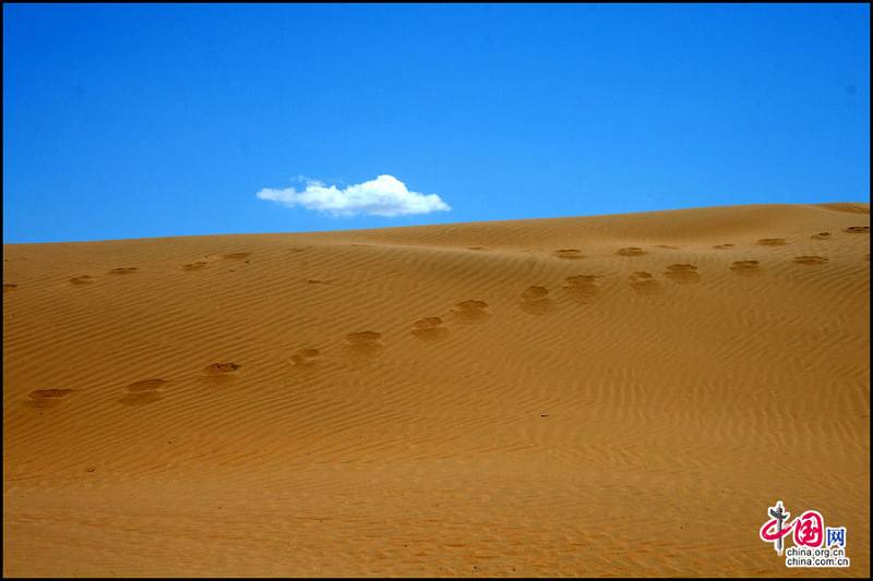 Пейзажи пустыни Кубуци Автономного района Внутренняя Монголия