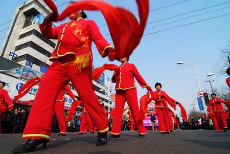 Китайский народный танец «Янгэ» в провинции Шаньдун (2)
