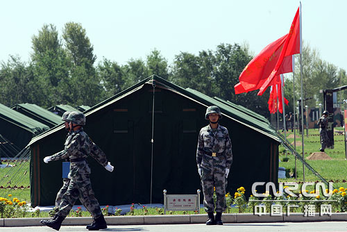 15 июля состоялась церемония официального открытия военного лагеря «Мирная миссия-2009».