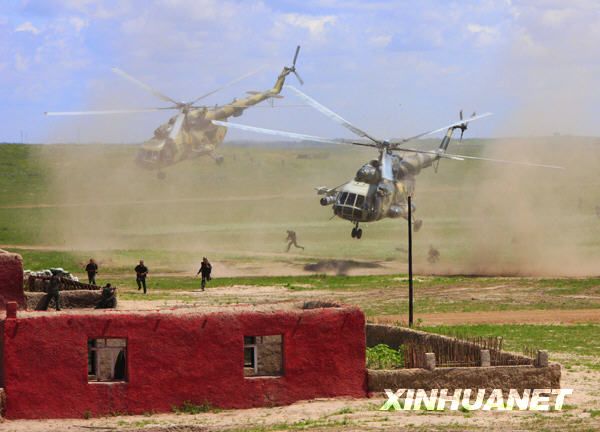 Проведение тренировок в рамках совместных военных учений «Мирная миссия-2009» 