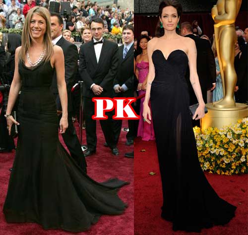 Сравнение нарядов Анджелины Джоли и Дженнифер Энистон