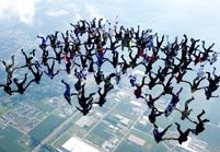 Попытка установления рекорда по прыжкам с парашютом в США