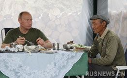 Путин наслаждается приятным отпуском 