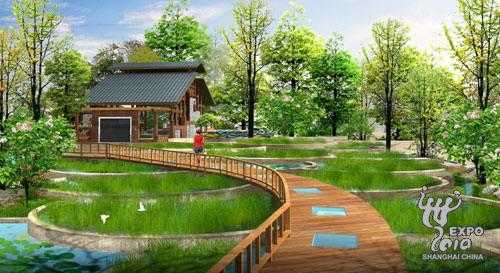 Проект в рамках зоны передовой городской практики на ЭКСПО-2010: копия парка Хошуй города Чэнду 