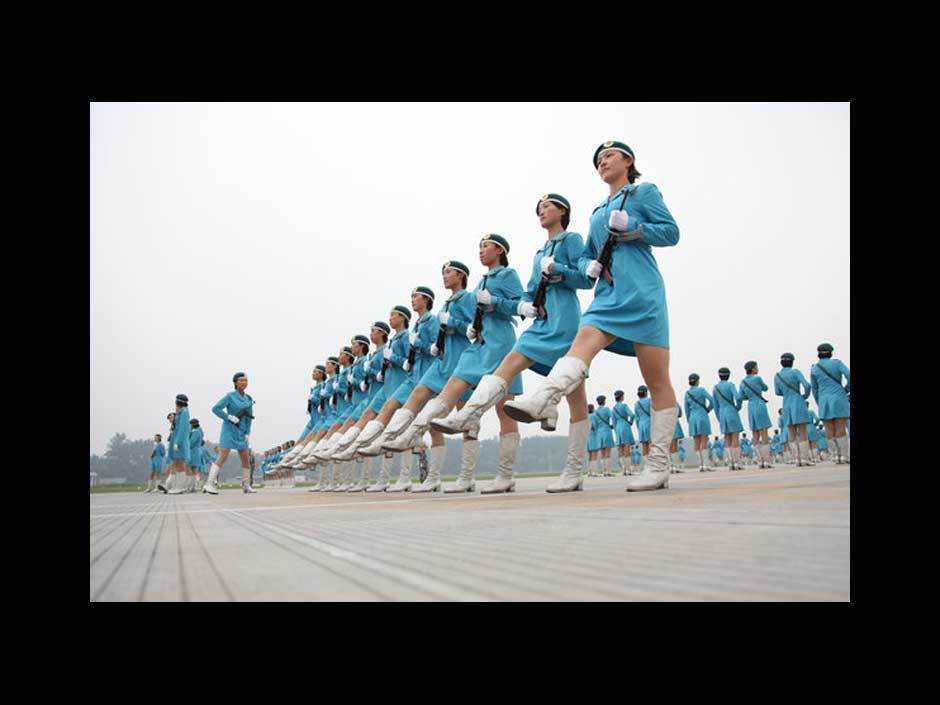 Репетиция военного парада в честь 60-летия КНР