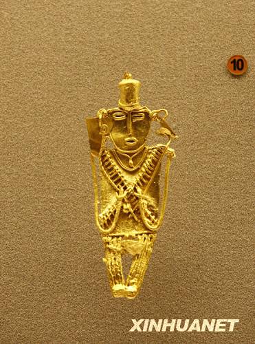 Ценные золотые ювелирные изделия и культовые предметы из Колумбии будут показаны в Шанхае