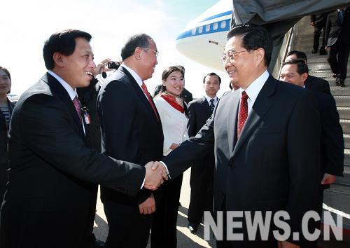 Ху Цзиньтао прибыл в США для участия в ряде совещаний ООН и финансовом саммите 'Группы 20'