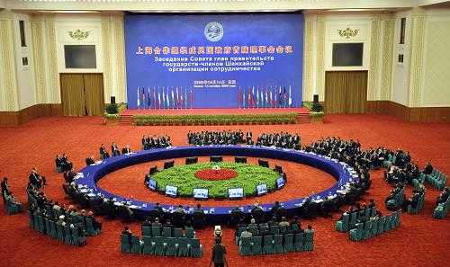 Открытие 8-го заседания глав правительств стран-членов ШОС в Пекине