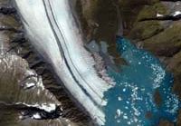 Вид на земные ледники из космоса