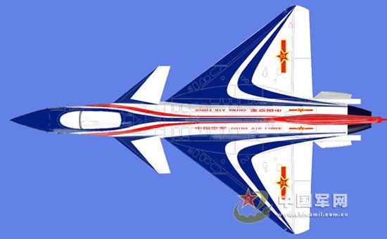 Продемонстрирована новая окраска самолета «Цзянь-10» команды ВВС по демонстрации полетов «Ба И» 2
