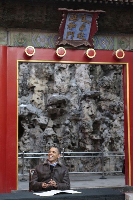 Лучшие фотографии, сделанные в ходе визита президента США Барака Обамы в Китай 12