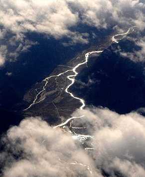 Цинхай-Тибетское нагорье с высоты птичьего полета