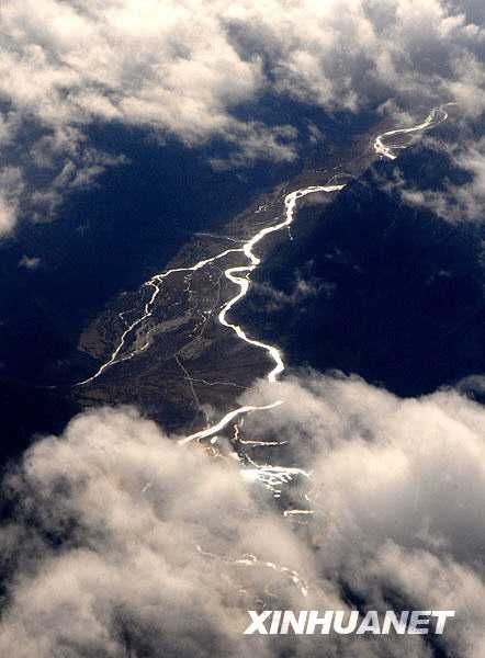 Цинхай-Тибетское нагорье с высоты птичьего полета 