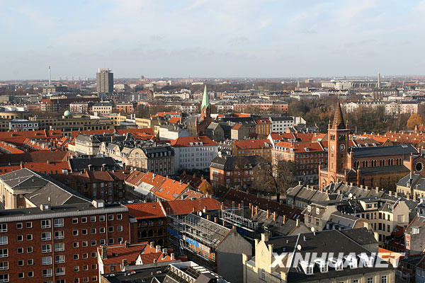 На фото: вид города Копенгаген (22 ноября 2009 года).
