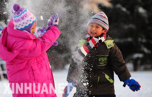 Обильные снегопады в провинции Хэйлунцзян