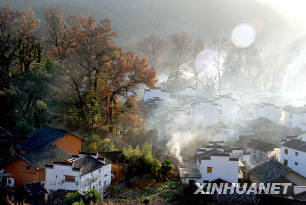 Красивые зимние пейзажи в уезде Уюань провинции Цзянси 