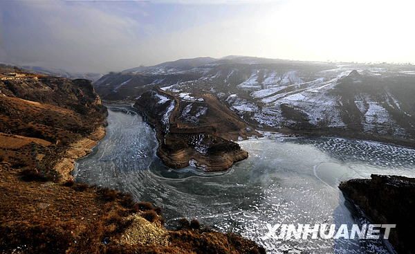 Зимние пейзажи в долине Лаонювань на реке Хуанхэ 3