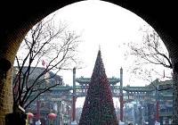На улице Цяньмэнь Пекина впервые появилась елка