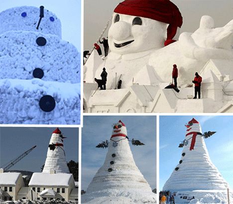 Новаторские снежные скульптуры