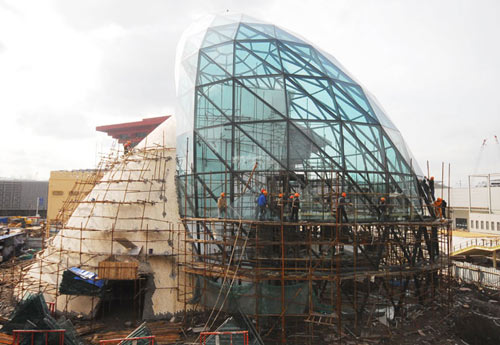 Завершено строительство крыши национального павильона Израиля на ЭКСПО-2010 