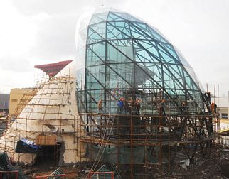 Завершено строительство крыши национального павильона Израиля на ЭКСПО-2010
