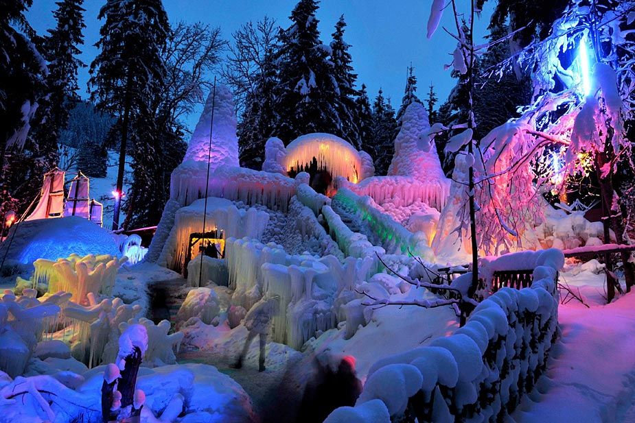 Очаровательный ледяной дворец во Фрейбурге Швейцарии 2