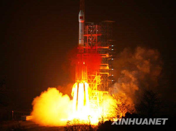 В Китае успешно запущен 3-й навигационный спутник 'Бэйдоу'