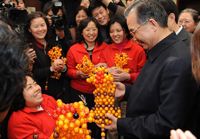Китайский премьер посетил деревню и микрорайон