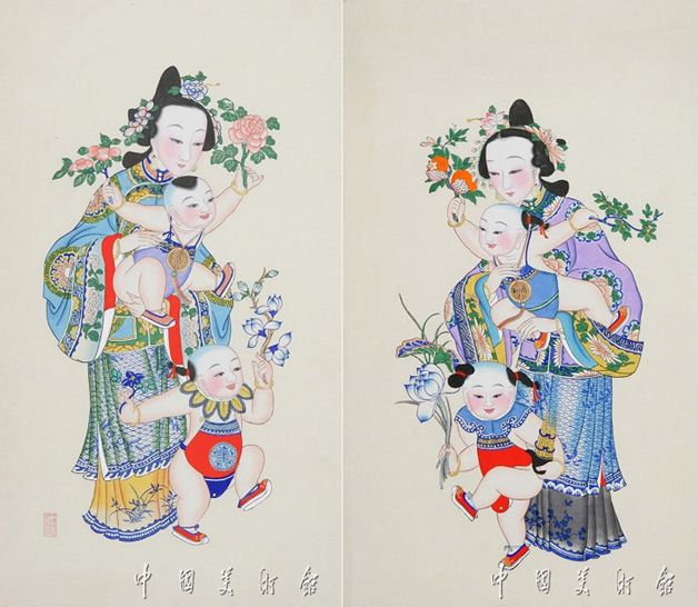 Выставка новогодних картин в Художественном музее Китая, посвященная году Тигра