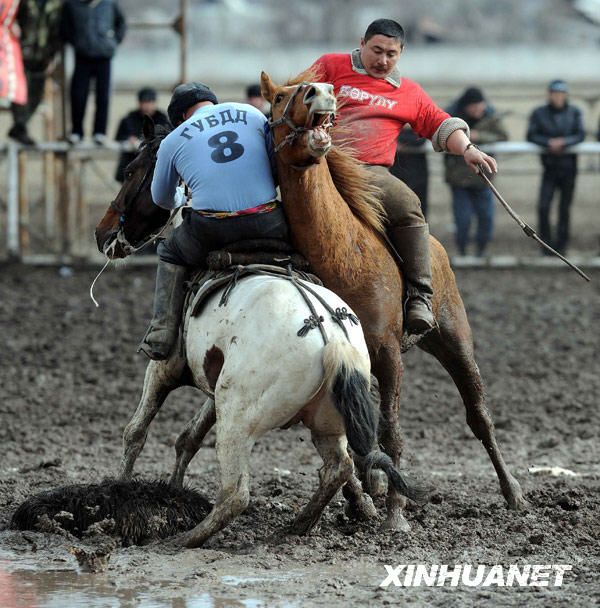 Замечательный конкурс по ловле баранов в Киргизии