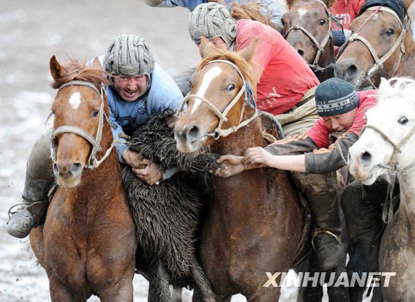 Замечательный конкурс по ловле баранов в Киргизии