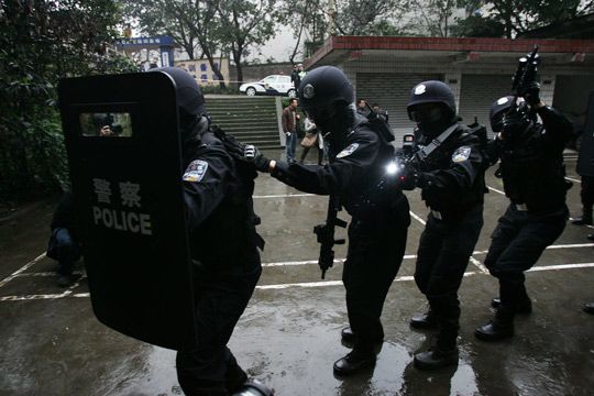 Антитеррористический отряд «Гепард» г. Чунцин в военных учениях 
