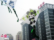 В последние дни по мере наступления весны на улицах Пекина жители начинают запускать бумажных змеев. Красивый змей, танцующий над улицами города, привлекает взоры людей.