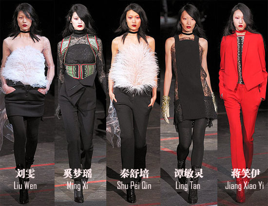 Китайские девушки на шоу моды «Givenchy» 1