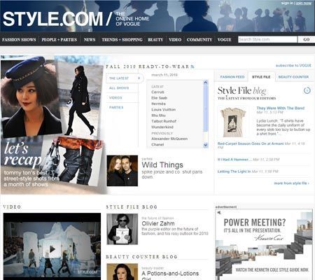Фань Бинбин появилась на странице популярного Веб-сайта о моде 